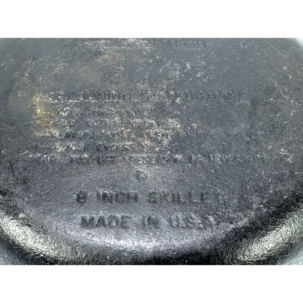 Wagner's 1891 Original Cast Iron‎ Skillet 8 Inch Double Spout